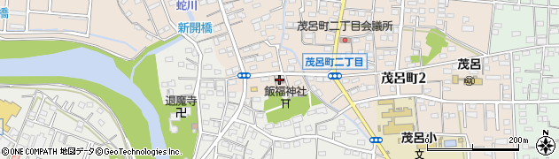 茂呂郵便局周辺の地図