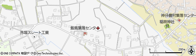 茨城県筑西市飯島周辺の地図