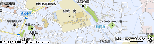 茨城県立結城第一高等学校周辺の地図