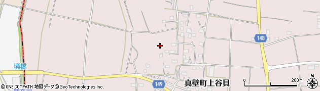 茨城県桜川市真壁町上谷貝周辺の地図