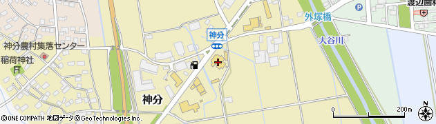 茨城県筑西市神分393周辺の地図