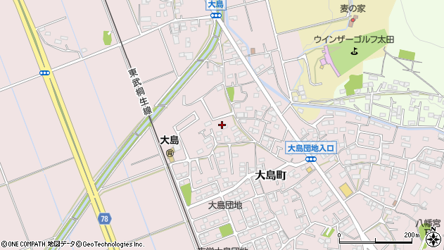 〒373-0055 群馬県太田市大島町の地図
