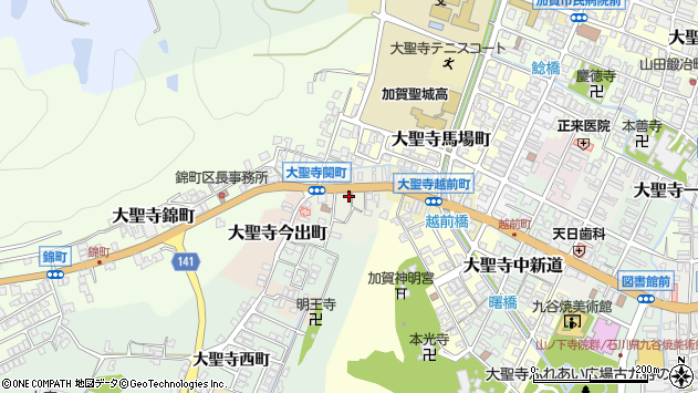 〒922-0801 石川県加賀市大聖寺関町の地図