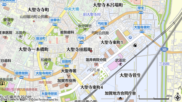 〒922-0811 石川県加賀市大聖寺南町の地図