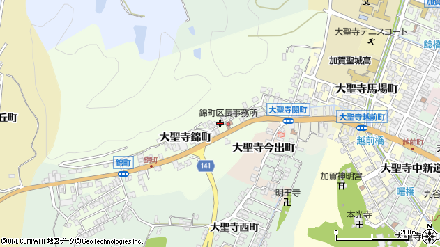 〒922-0862 石川県加賀市大聖寺錦町の地図