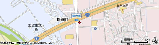 石川県加賀市中代町（ニ）周辺の地図