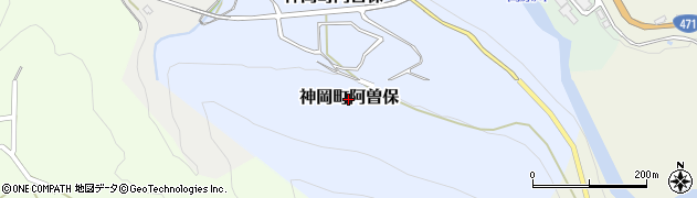 岐阜県飛騨市神岡町阿曽保周辺の地図