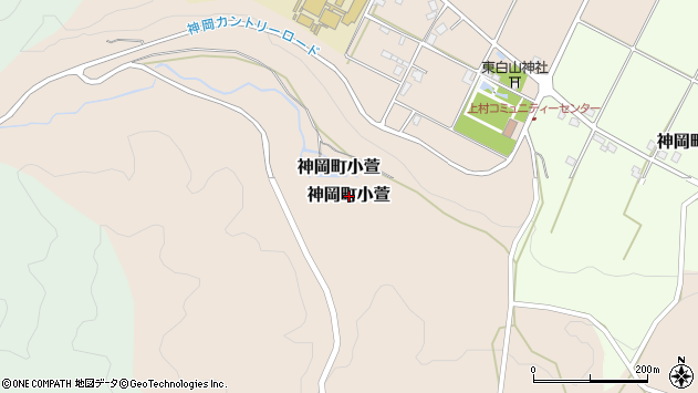 〒506-1143 岐阜県飛騨市神岡町小萱の地図