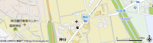茨城県筑西市神分60周辺の地図