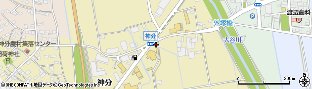 茨城県筑西市神分384周辺の地図