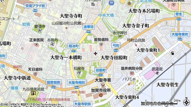 〒922-0034 石川県加賀市大聖寺荒町の地図