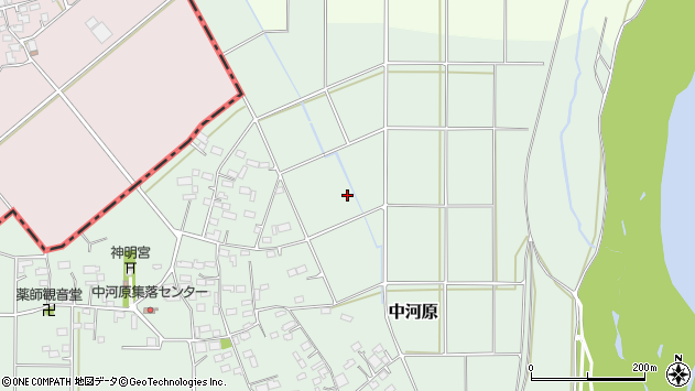 〒323-0157 栃木県小山市中河原の地図