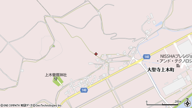 〒922-0001 石川県加賀市大聖寺上木町の地図
