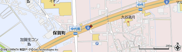 石川県加賀市中代町（ホ）周辺の地図