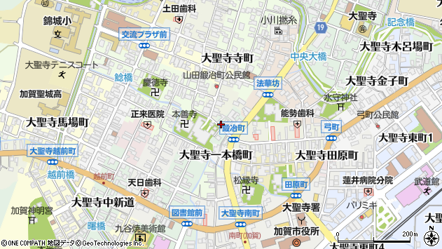 〒922-0037 石川県加賀市大聖寺鍛冶町の地図