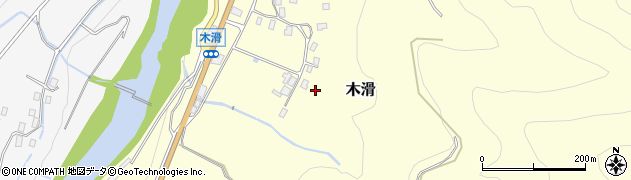 石川県白山市木滑周辺の地図