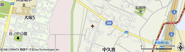 栃木県小山市中久喜194周辺の地図