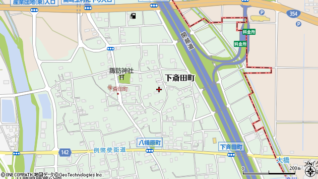 〒370-0025 群馬県高崎市下斉田町の地図
