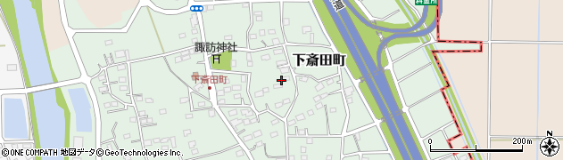 群馬県高崎市下斎田町周辺の地図