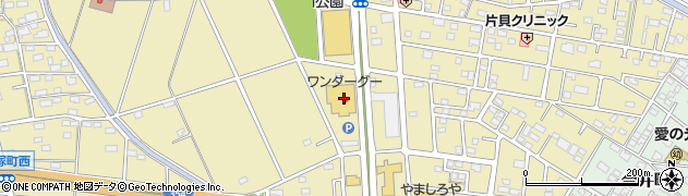 ダイソーワンダーグー伊勢崎店周辺の地図