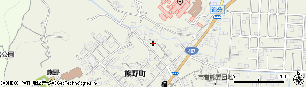 群馬県太田市熊野町周辺の地図