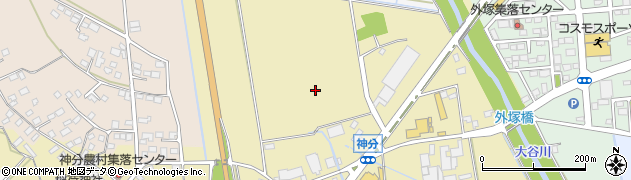 茨城県筑西市神分周辺の地図