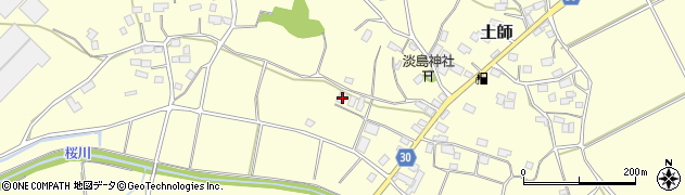 茨城県笠間市土師997周辺の地図