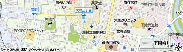 茨城県筑西市甲77周辺の地図