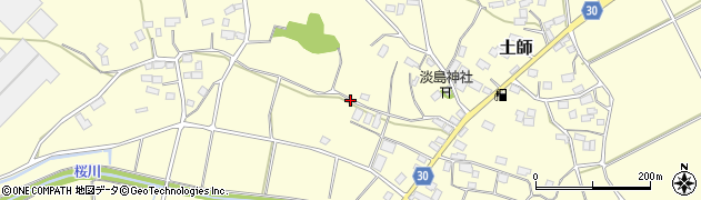 茨城県笠間市土師周辺の地図