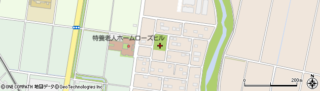 伊勢崎市境田島北公園周辺の地図