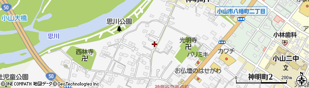 栃木県小山市神鳥谷150周辺の地図