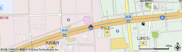 石川県加賀市中代町リ周辺の地図