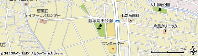 伊勢崎市韮塚荒田公園周辺の地図