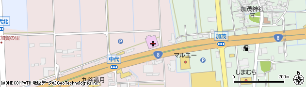 石川県加賀市中代町リ63周辺の地図