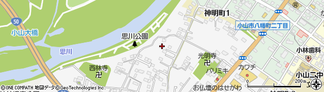 栃木県小山市神鳥谷166周辺の地図