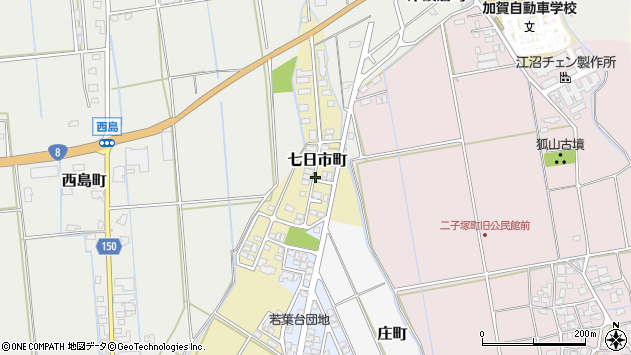 〒922-0324 石川県加賀市七日市新町の地図