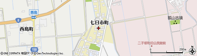石川県加賀市七日市新町周辺の地図