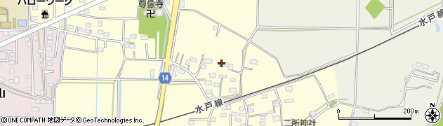 茨城県筑西市成田周辺の地図