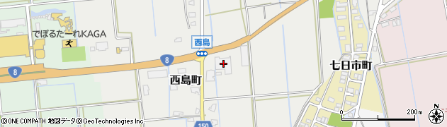 石川県加賀市西島町ワ8周辺の地図