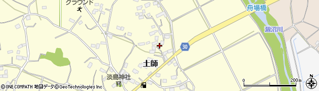 茨城県笠間市土師677周辺の地図