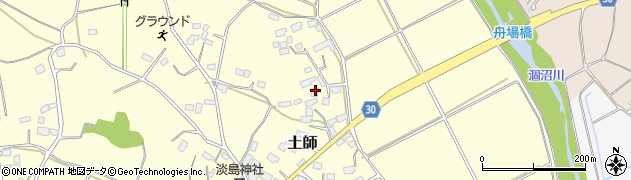 茨城県笠間市土師683周辺の地図