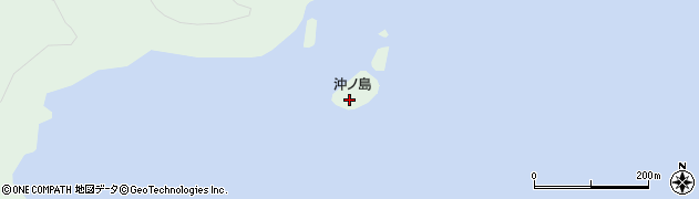 沖ノ島周辺の地図