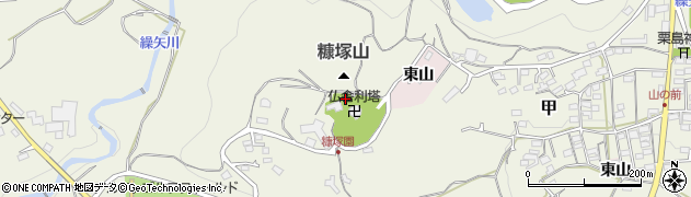 糠塚山周辺の地図