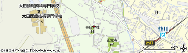 群馬県太田市安良岡町周辺の地図