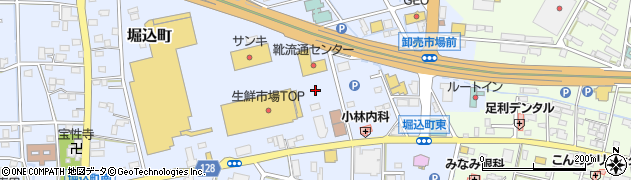 栃木県足利市堀込町195周辺の地図