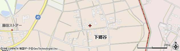 茨城県筑西市下郷谷周辺の地図