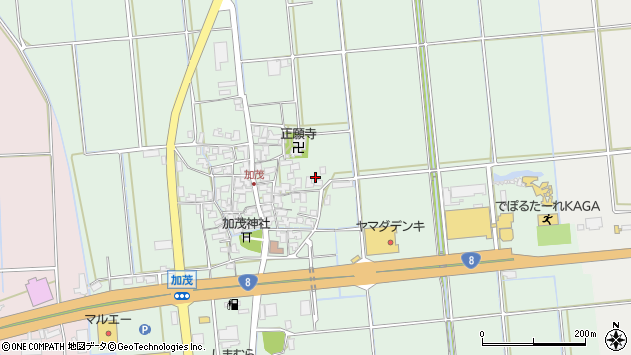 〒922-0241 石川県加賀市加茂町の地図