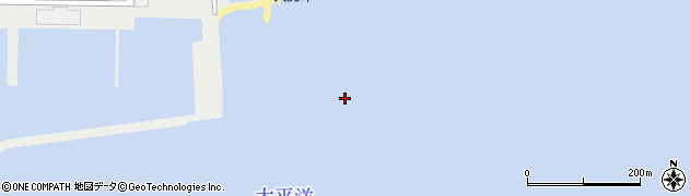 大洗岬周辺の地図
