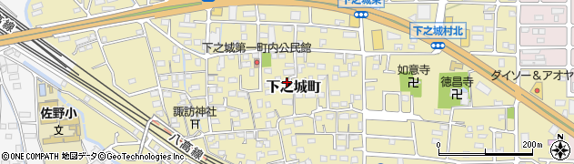群馬県高崎市下之城町周辺の地図