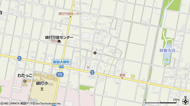 〒370-0347 群馬県太田市新田大根町の地図